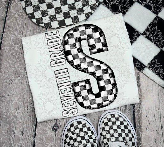 Seventh Grade Black Checkered