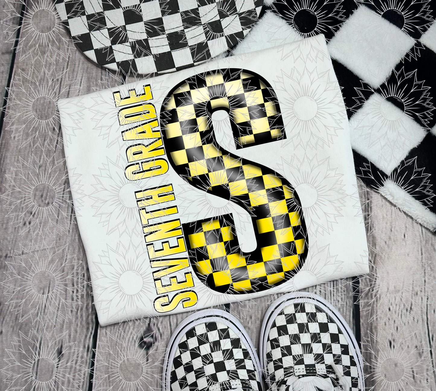 Seventh Grade Yellow Checkered