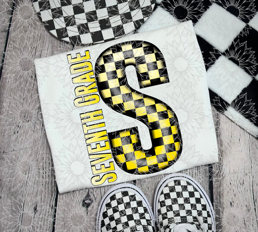 Seventh Grade Yellow Checkered