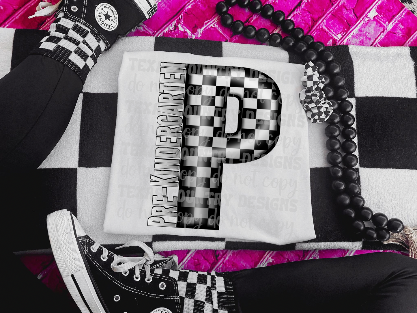 School Grades Gray Checkered