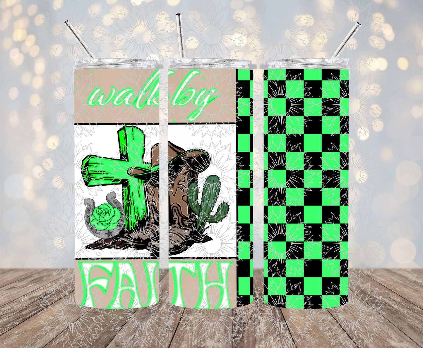 Walk By Faith 20OZ Green