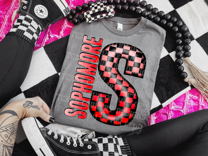 School Grades Red Checkered