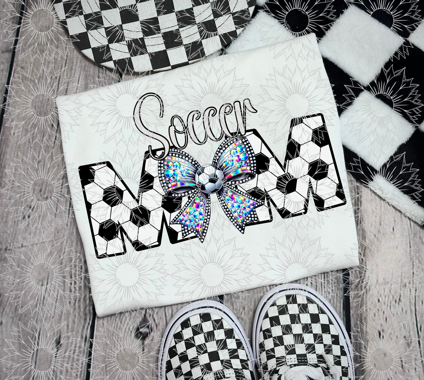 Soccer Mom Rhinestone Bow