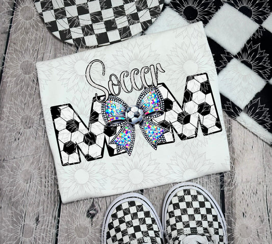 Soccer Mom Rhinestone Bow