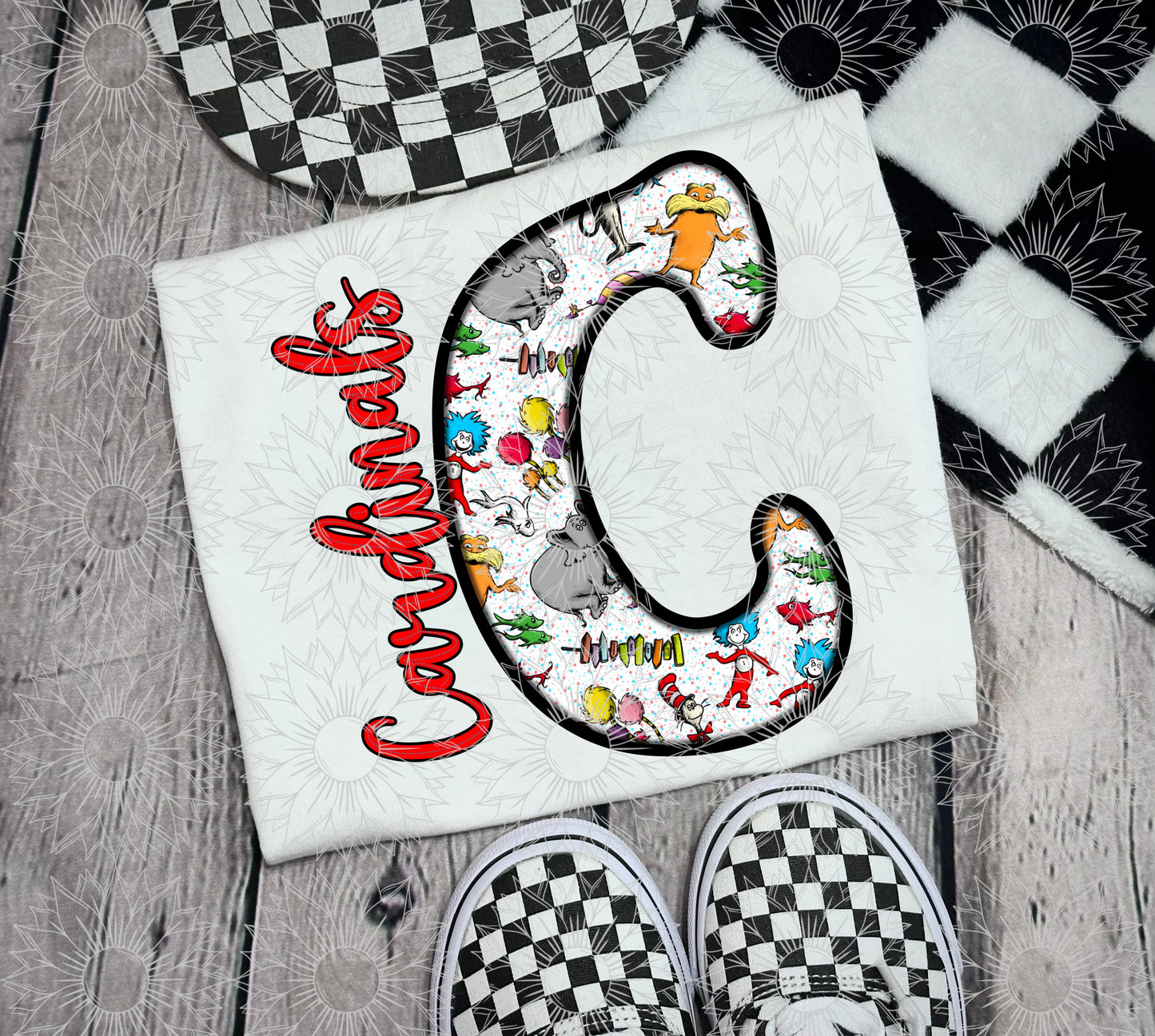 CUSTOM REQUEST: Dr. Seuss Single Letter Mascot/Name