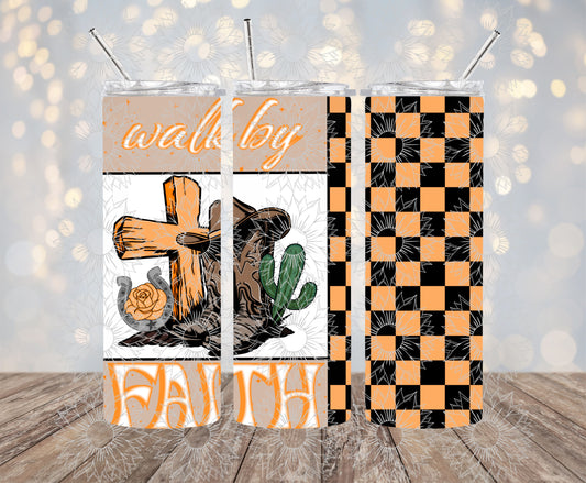 Walk By Faith 20OZ Orange