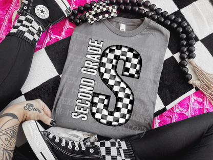 School Grades Black Checkered