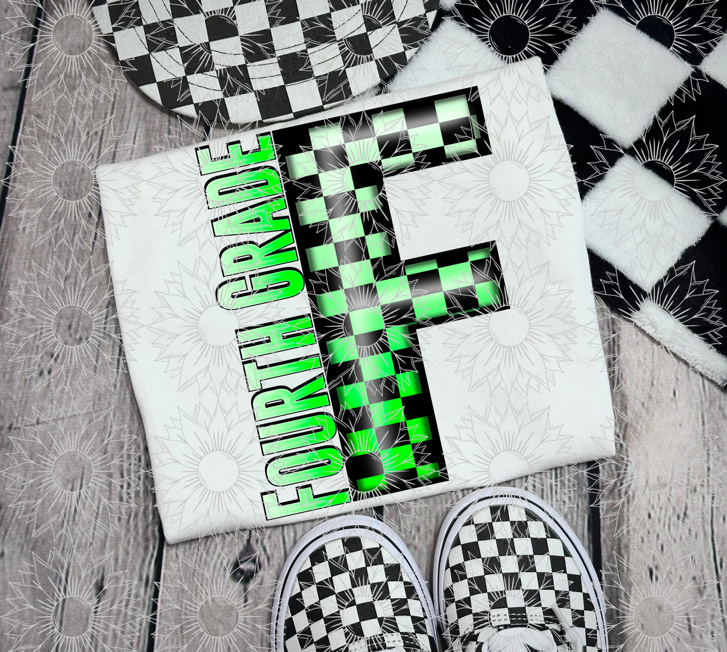 Fourth Grade Green Checkered