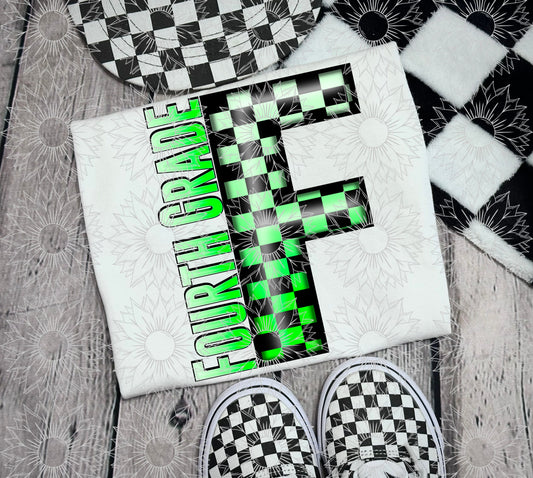 Fourth Grade Green Checkered