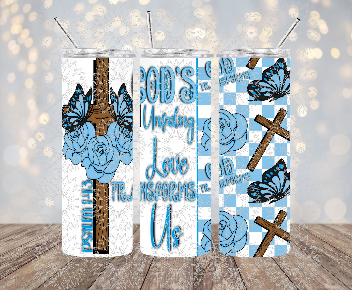 God's Unfailing Love Transforms Us Blue 20OZ