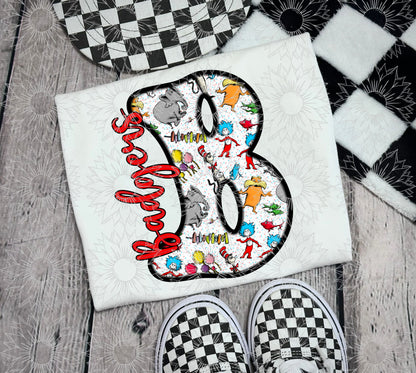 CUSTOM REQUEST: Dr. Seuss Single Letter Mascot/Name