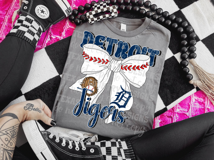 Baseball Ribbon Bows