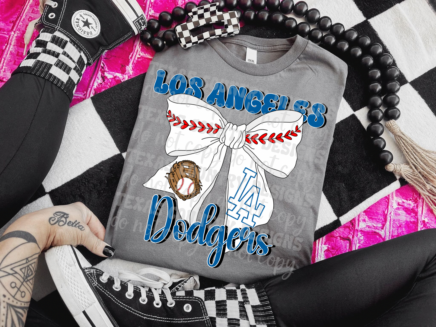 Baseball Ribbon Bows