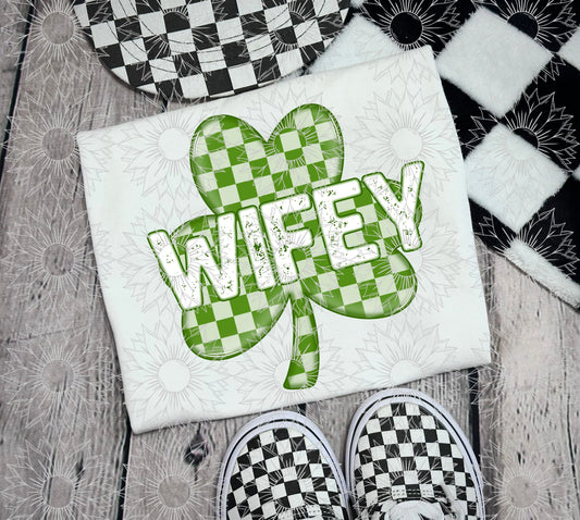 Checkered Clover Wifey