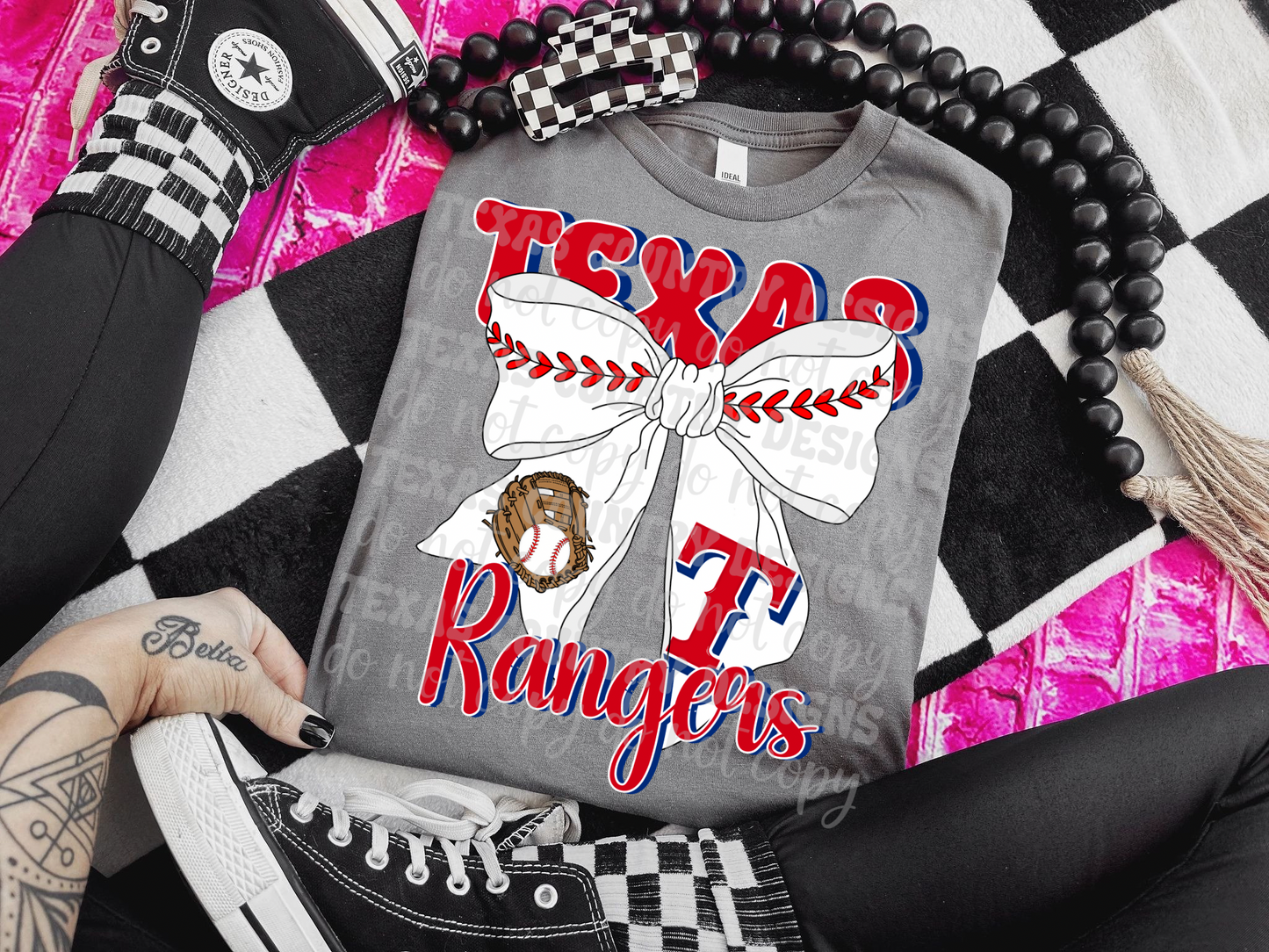 Baseball Ribbon Bows