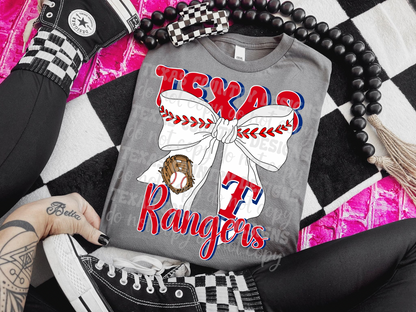 Baseball Ribbon Bows