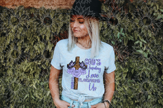 God's Unfailing Love Transforms Us Purple
