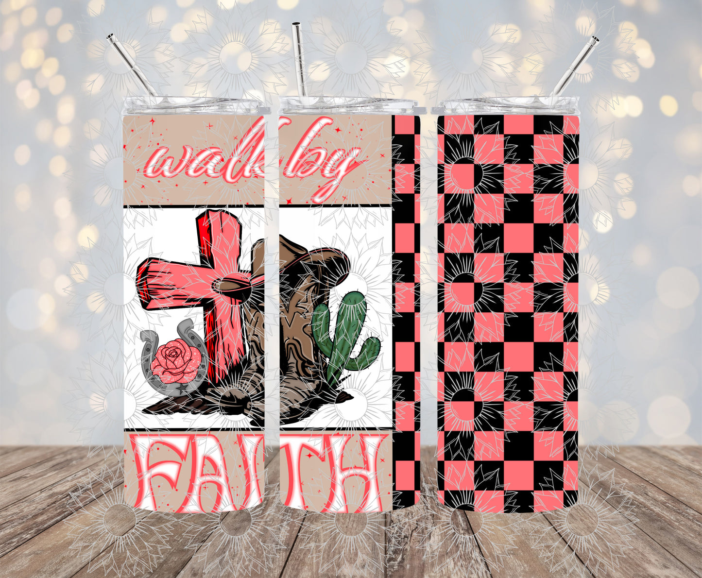 Walk By Faith 20OZ Red