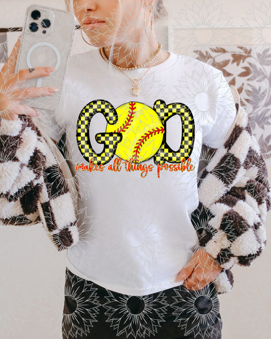 God Makes All Things Possible - Softball