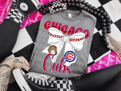 Baseball Ribbon Bows