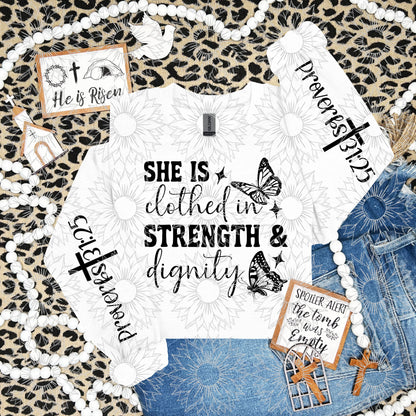 She Is Clothed In Strength And Dignity W/Sleeve