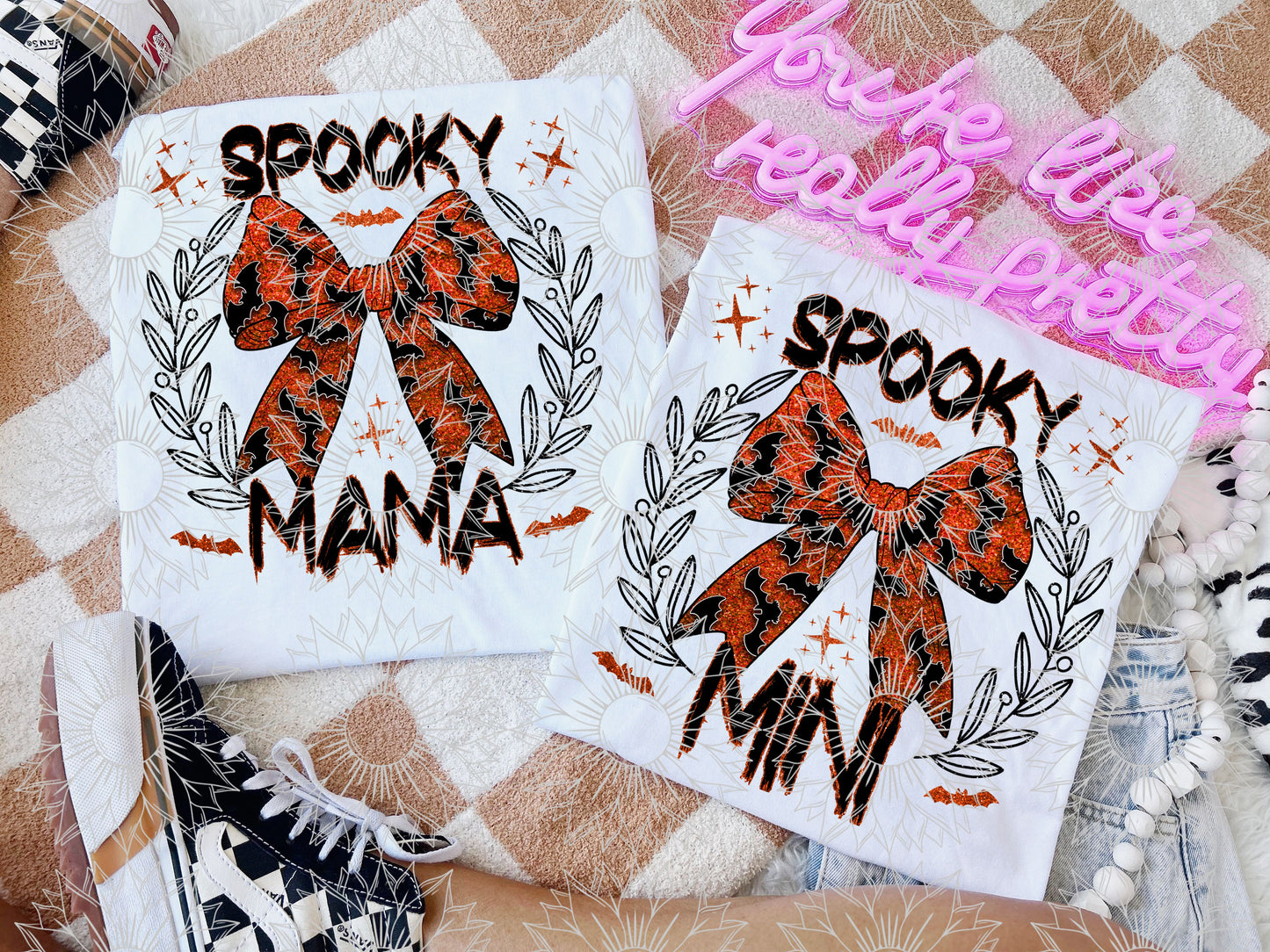 Spooky Mama/Mini Orange Glitter