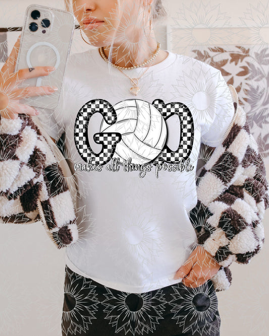 God Makes All Things Possible - Volleyball