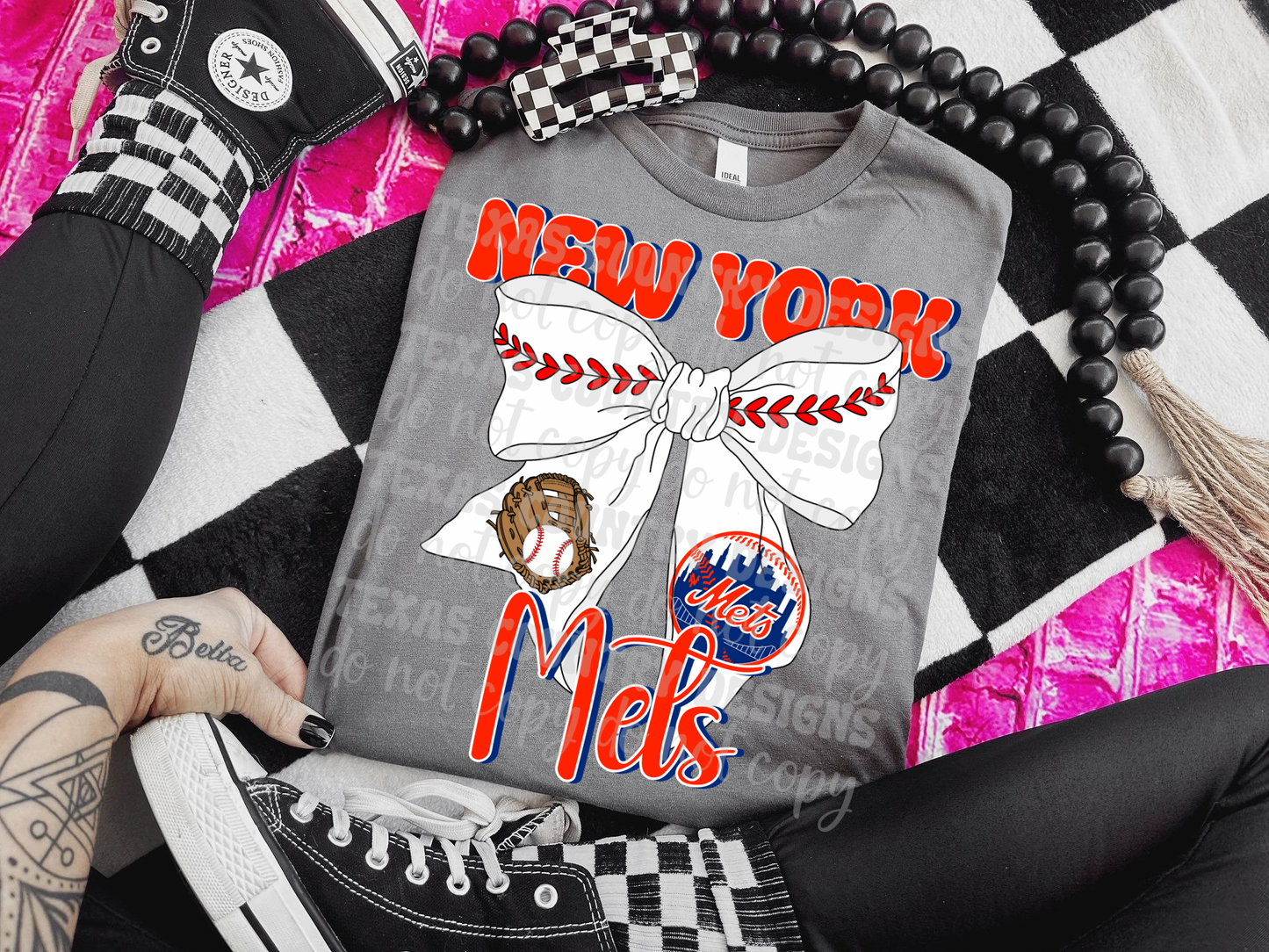 Baseball Ribbon Bows