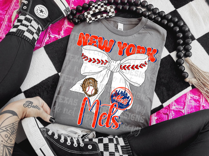 Baseball Ribbon Bows