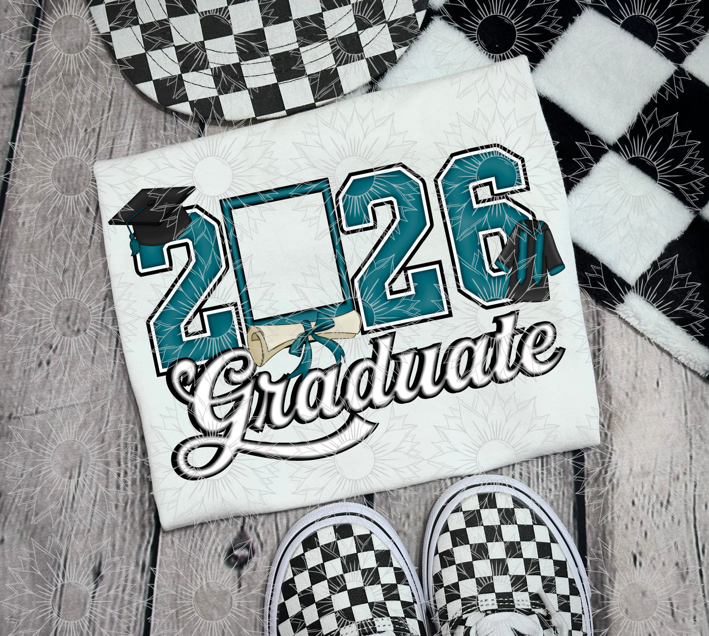 2026 Graduate Polaroid Teal