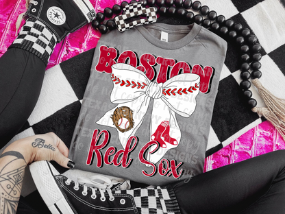 Baseball Ribbon Bows