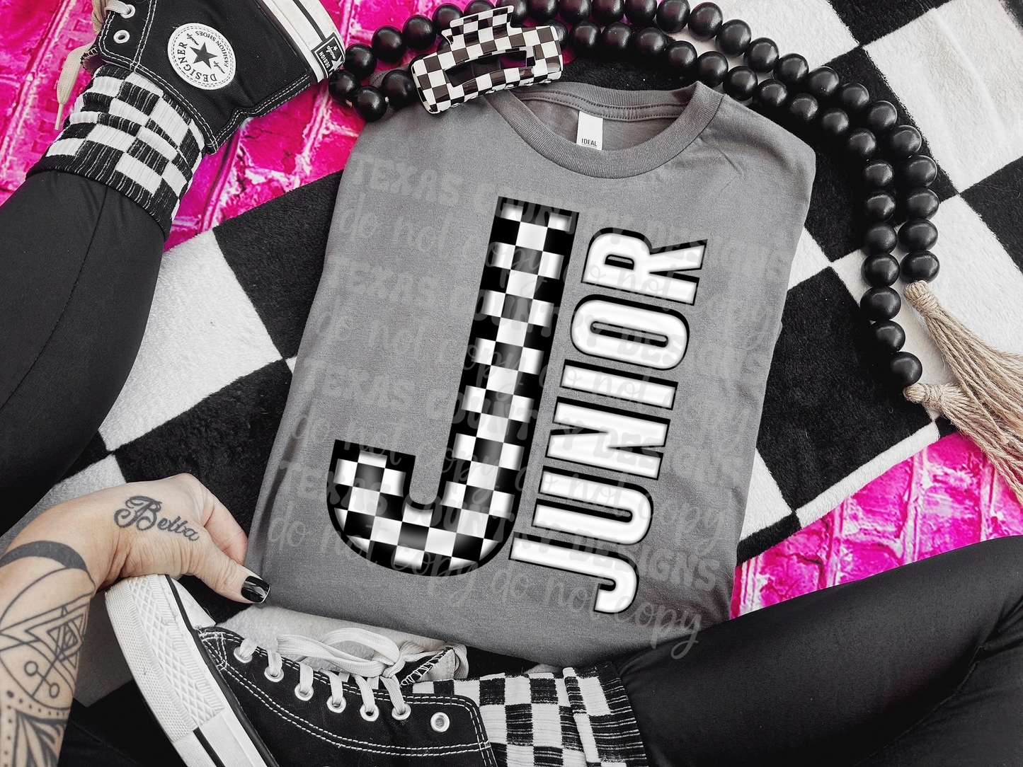 School Grades Black Checkered