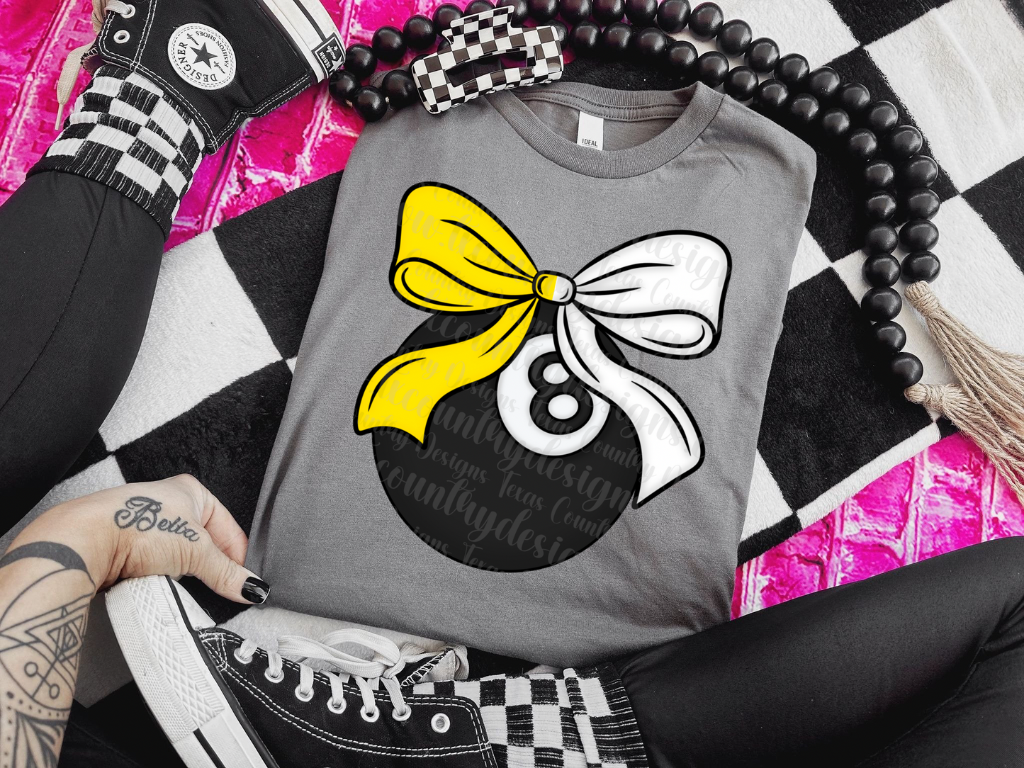 Custom Pool Ball Bow