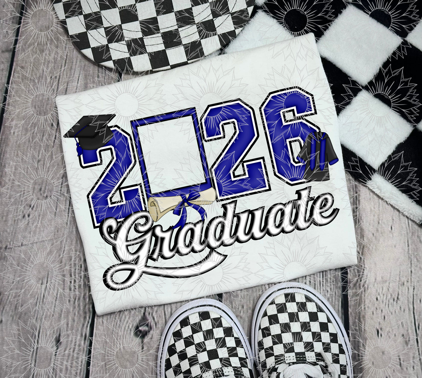 2026 Graduate Polaroid Navy Blue