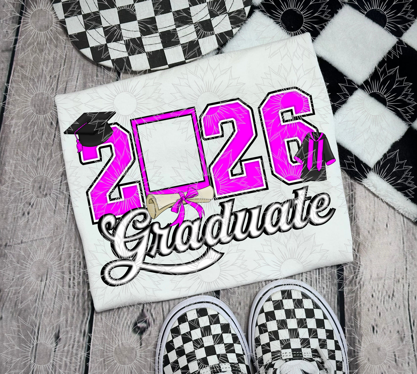 2026 Graduate Polaroid Pink