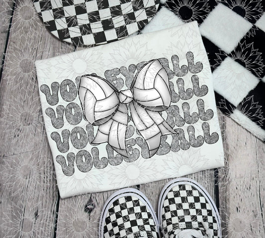 Volleyball Stacked Glitter