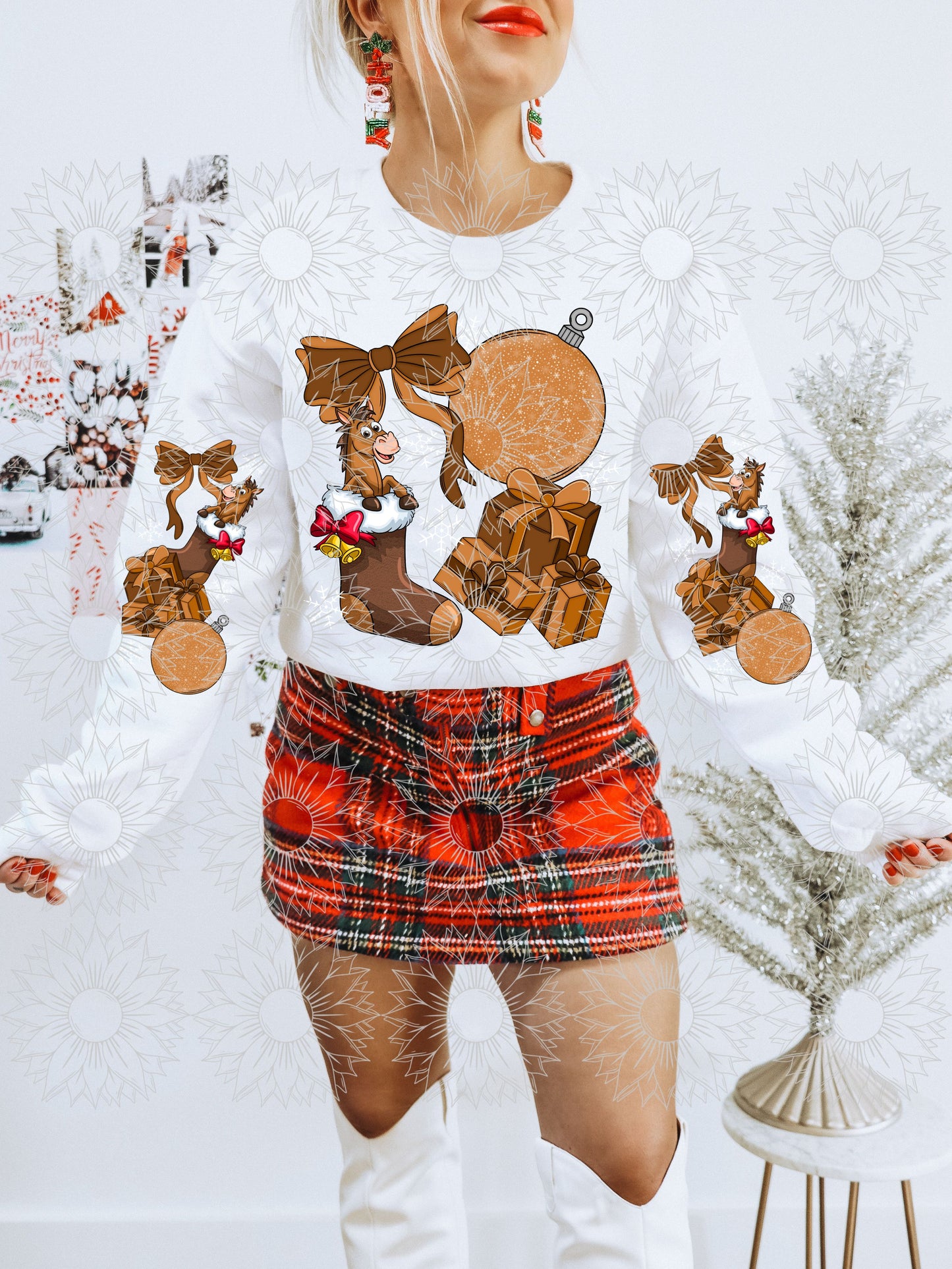 Christmas Coquette B W/Sleeve