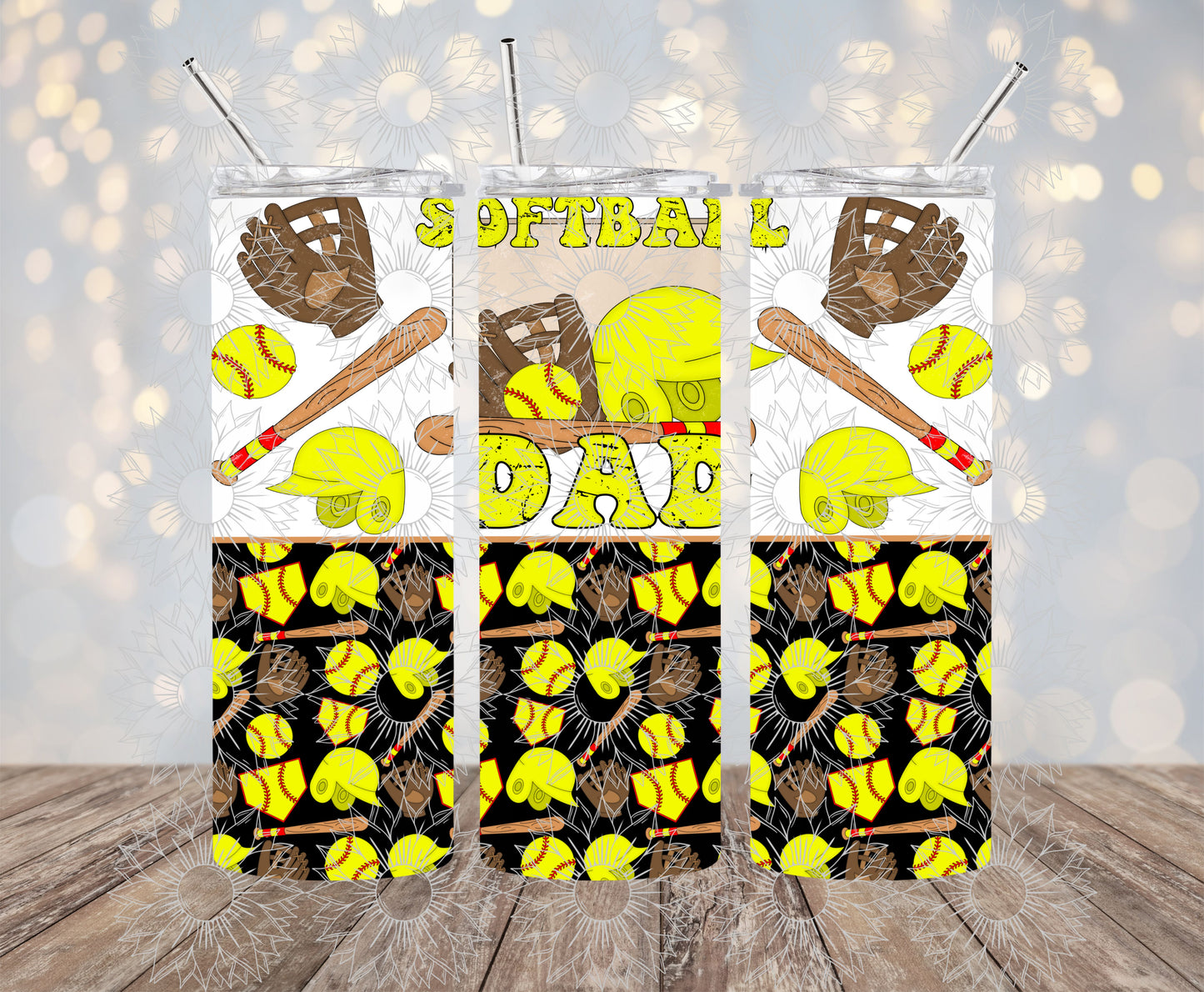 Softball Dad Grunge 20OZ