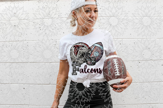 AF Rhinestone Football Helmet