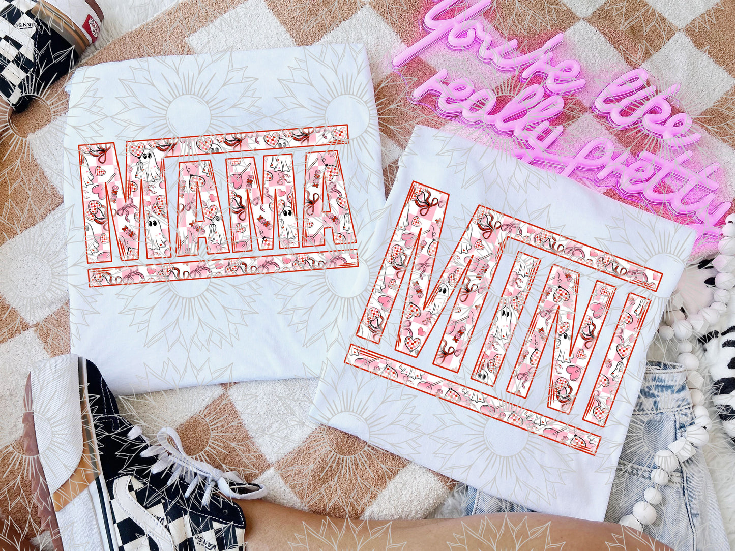 Valentine’s Ghostie Mama & Mini