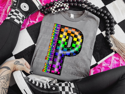 School Grades Rainbow Checkered