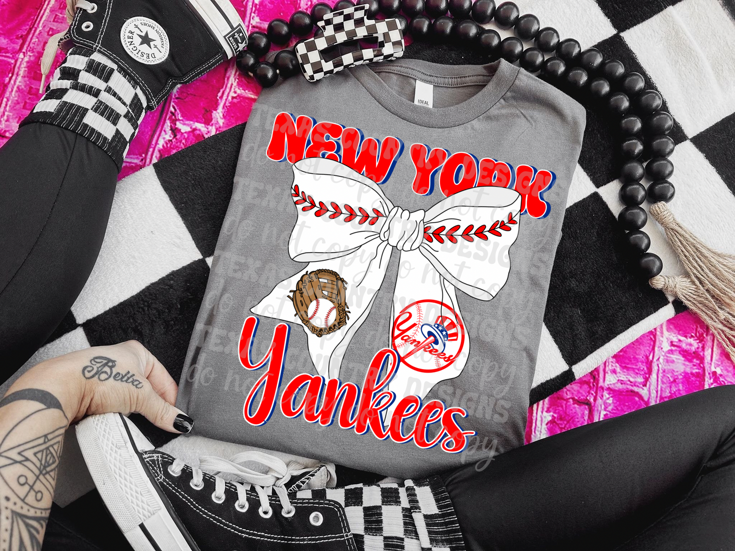 Baseball Ribbon Bows