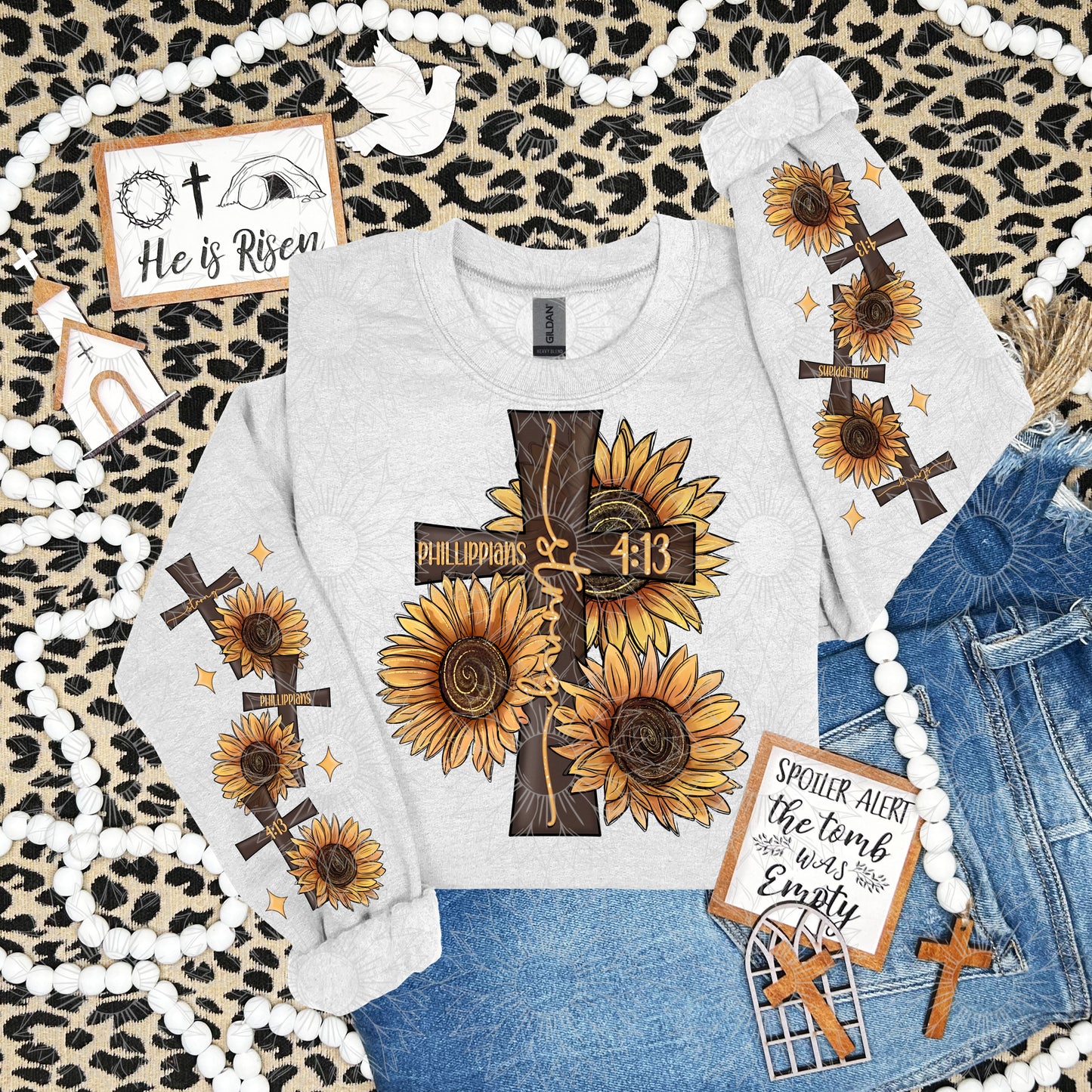 Sunflower Cross Strong W/Sleeve