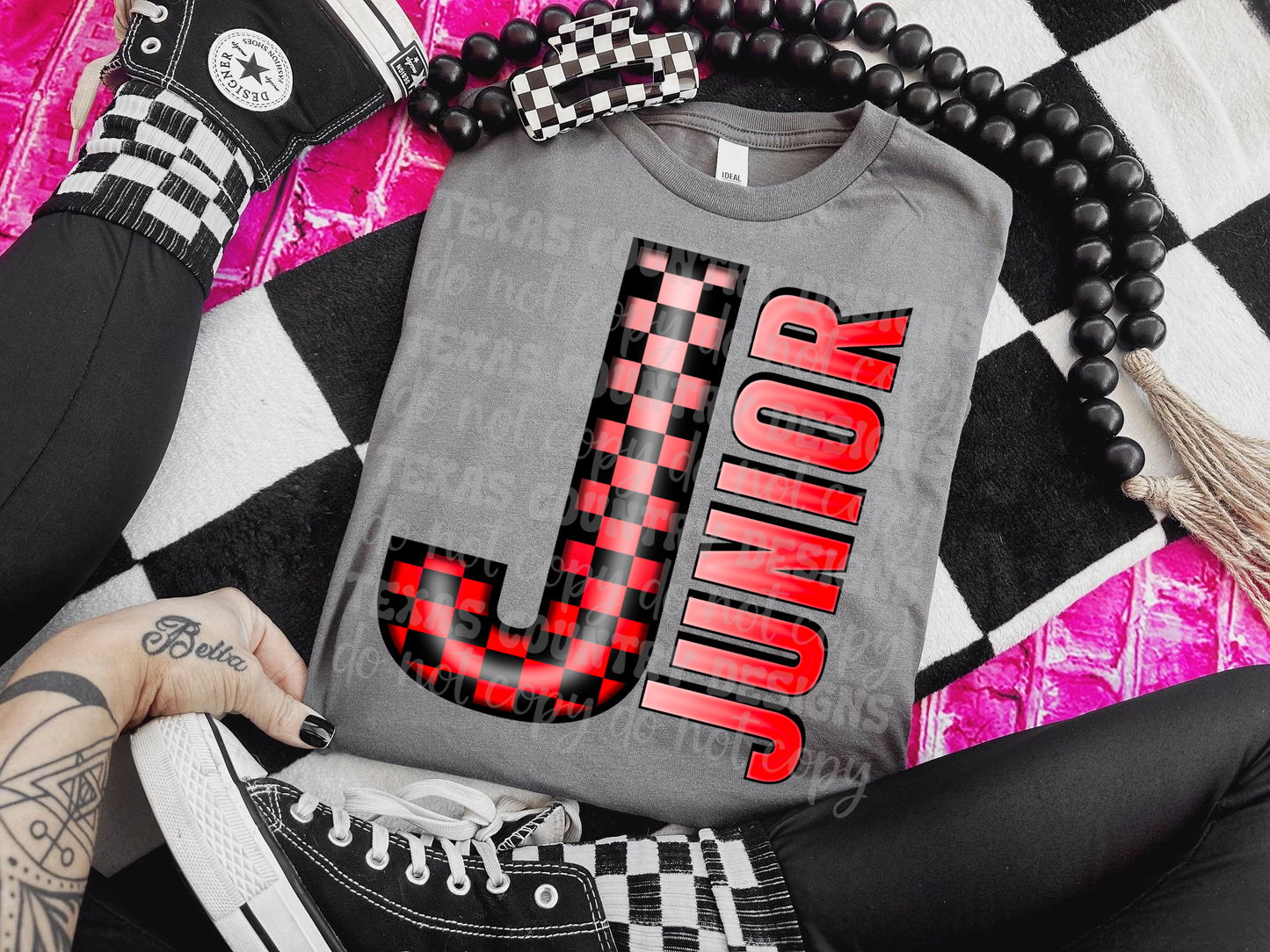 School Grades Red Checkered