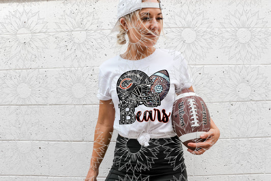 CB Rhinestone Football Helmet