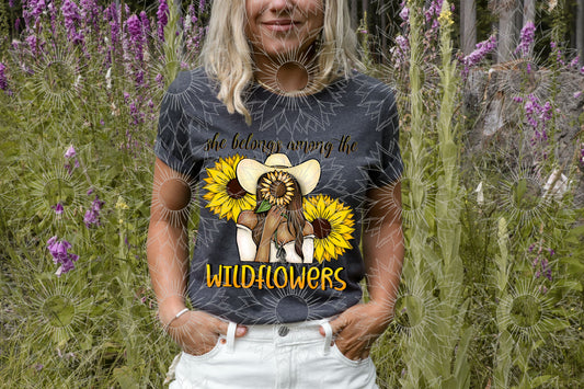 She Belongs Among The Wildflowers Light Brown