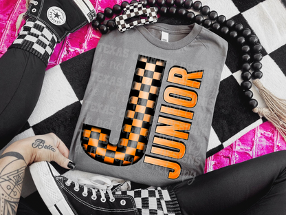 School Grades Orange Checkered