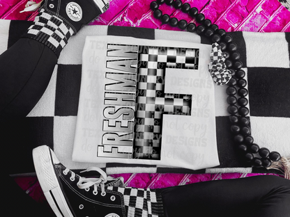 School Grades Gray Checkered