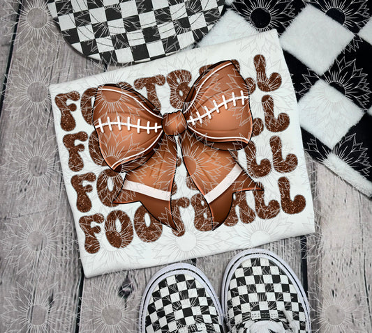 Football Stacked Glitter