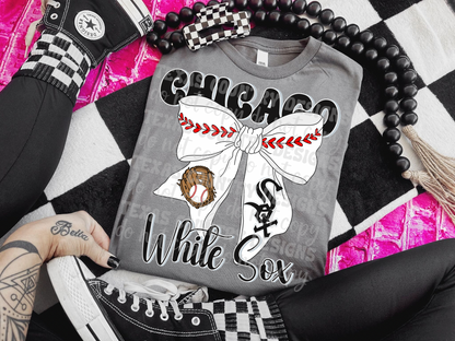 Baseball Ribbon Bows